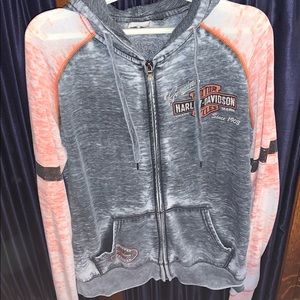 Harley Davidson zip up sweater